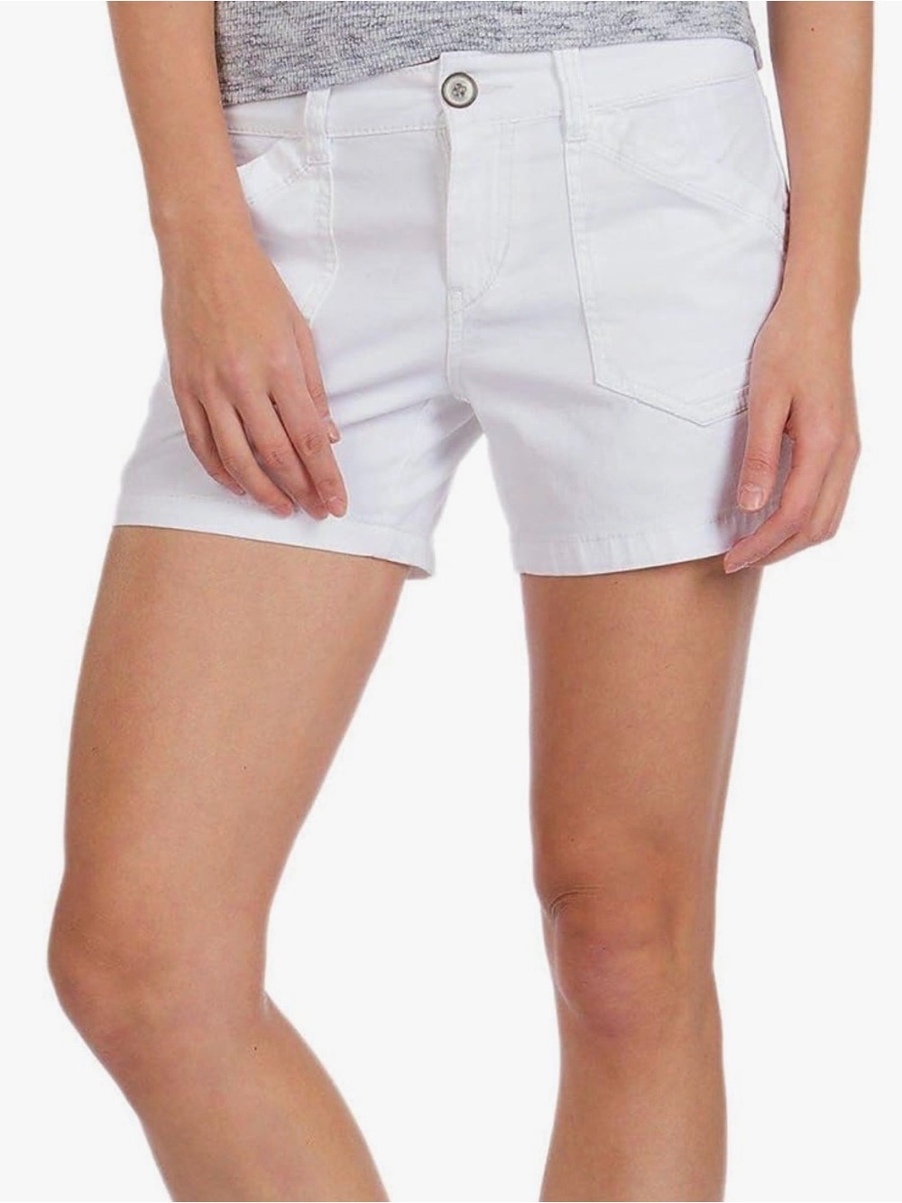 TWO pairs of UNIONBAY Women's Denim Short Set - White and Navy - Picture 6 of 7